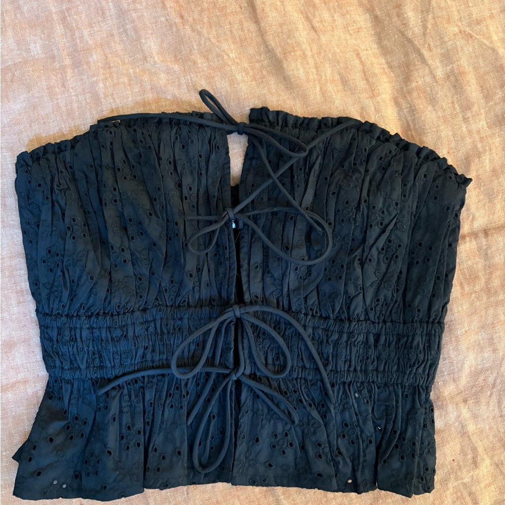 Abercrombie & Fitch- Strapless Eyelet Women's Top